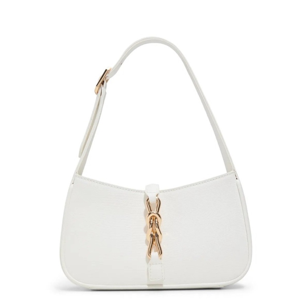 Aldo White Leather Shoulder Bag